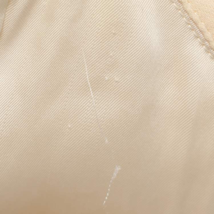 Pre Owned فستان بربري صوف بيج ممزوج مع حزام متوسط الطول مقاس كبير (لارج)