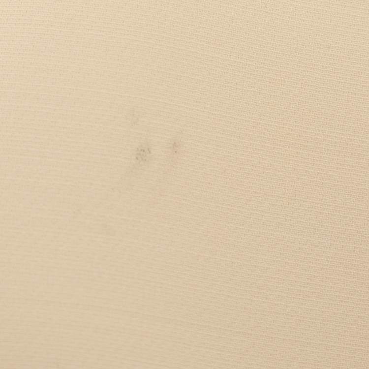 Pre Owned فستان بربري صوف بيج ممزوج مع حزام متوسط الطول مقاس كبير (لارج)