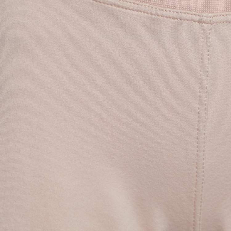 Pre Owned Burberry London Pink Cotton Knit Wide Leg Trousers L
