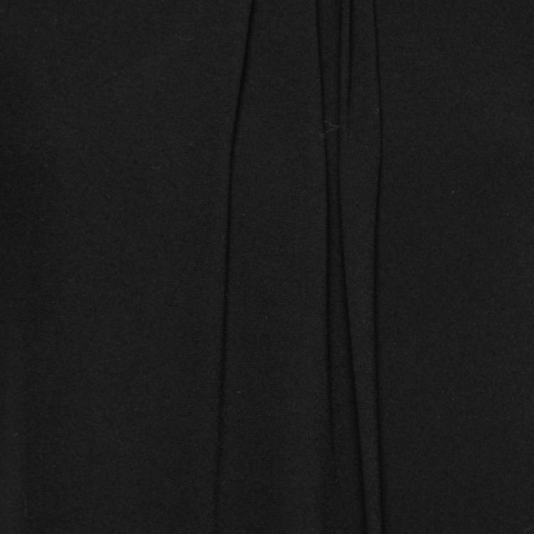 Pre Owned Burberry Black Crepe Pleated Mini Dress S