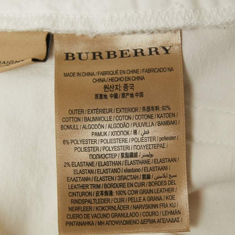 مملوكة مسبقًا Burberry White Denim Buttoned Jeans M Waist 29"