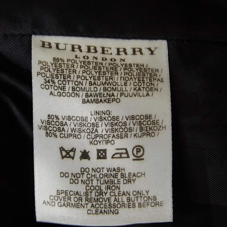 مملوكة مسبقًا Burberry London Black Shiny Jacquard Jacket XS
