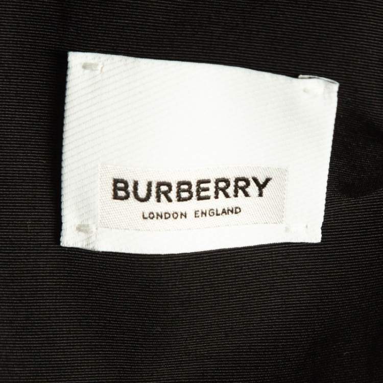 Pre Owned Burberry London Black Askern Horseferry Square Print Technical Cotton Jacket S