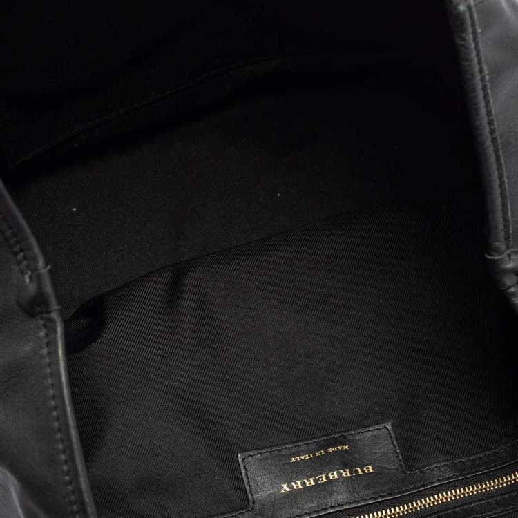 مملوكة مسبقًا Burberry Black Zebra Print Haymarket Canvas and Leather Canterbury Tote