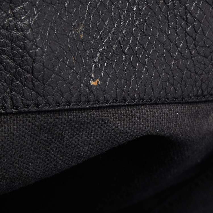 Pre Owned Burberry Black Leather Bucket Bag