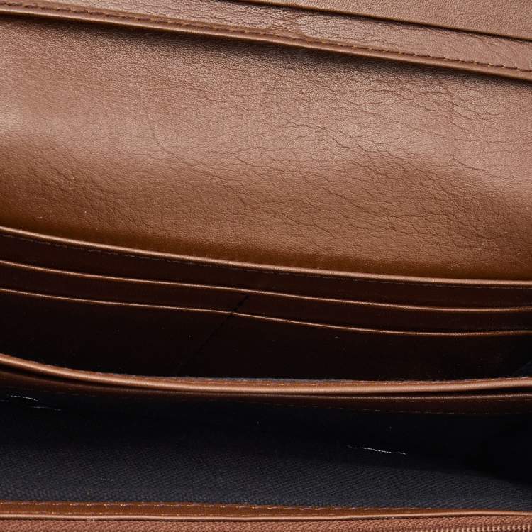 Pre Owned Burberry Brown House Check Canvas and Leather Dutton Hobo