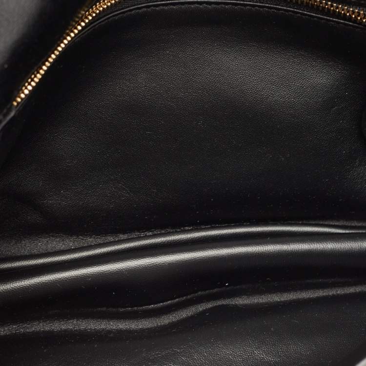 Pre Owned Burberry Black Leather Medium Soft Olympia Shoulder Bag
