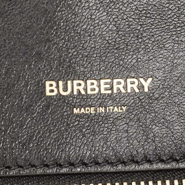 Pre Owned Burberry Black Leather Medium Soft Olympia Shoulder Bag
