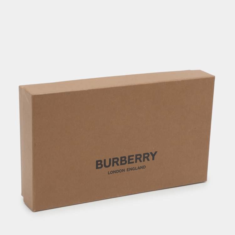Pre Owned Burberry Multicolor Montage Print Silk Skinny Neck Scarf