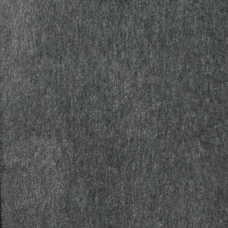 Pre Owned Burberry Grey Cashmere Fringed Scarf