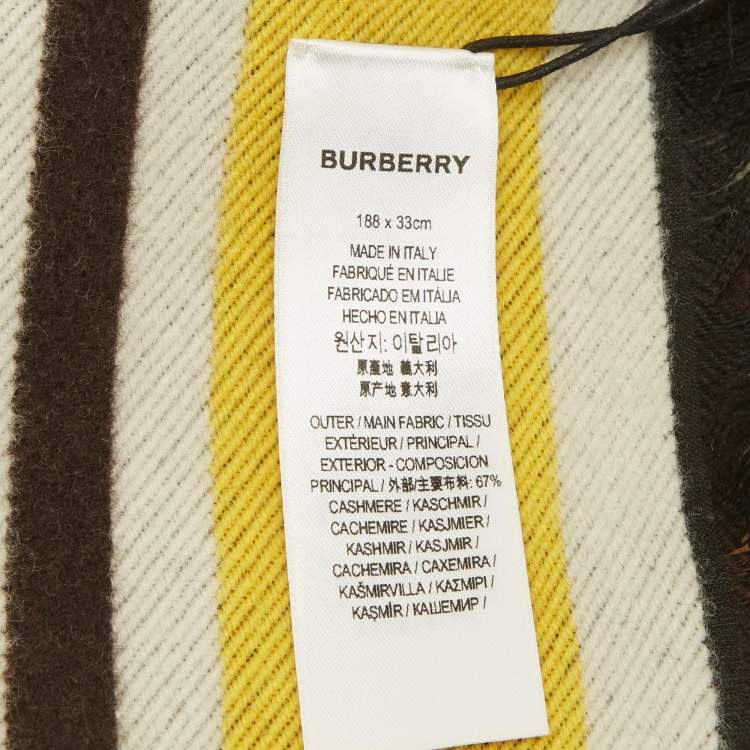مملوكة مسبقًا Burberry Multicolor Checkerboard Football Cashmere Scarf