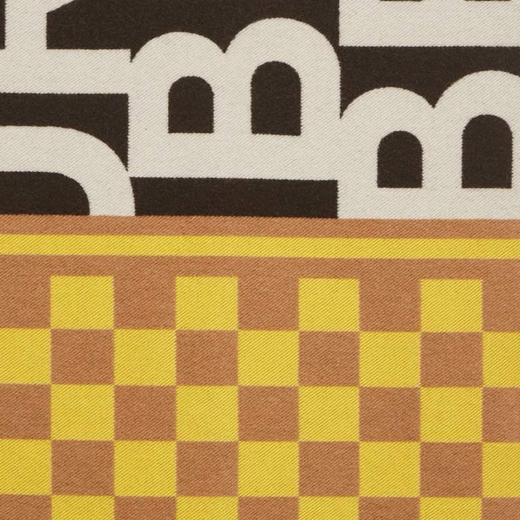 مملوكة مسبقًا Burberry Multicolor Checkerboard Football Cashmere Scarf