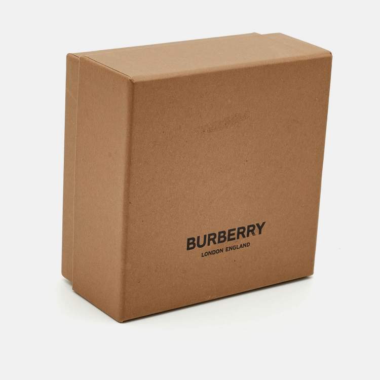 Pre Owned Burberry Two Tone Metal Earrings