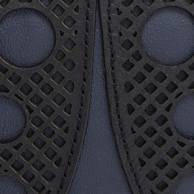 Pre Owned Burberry Blue/Black Leather Ladybug Coin Purse