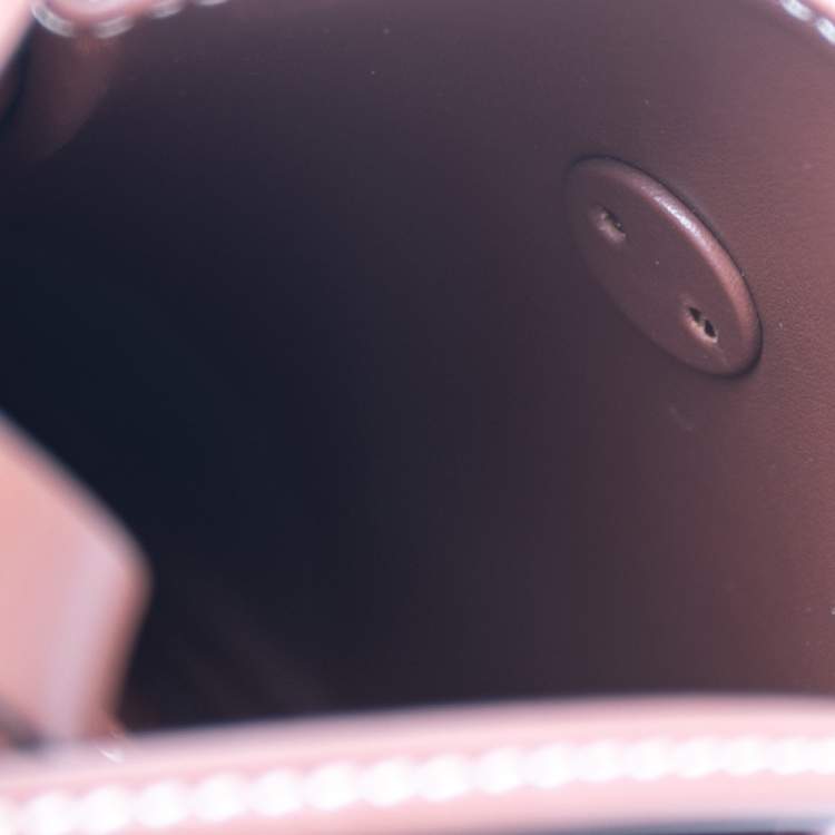 Pre Owned Burberry Off White/Brown Canvas And Leather Anne Phone Case