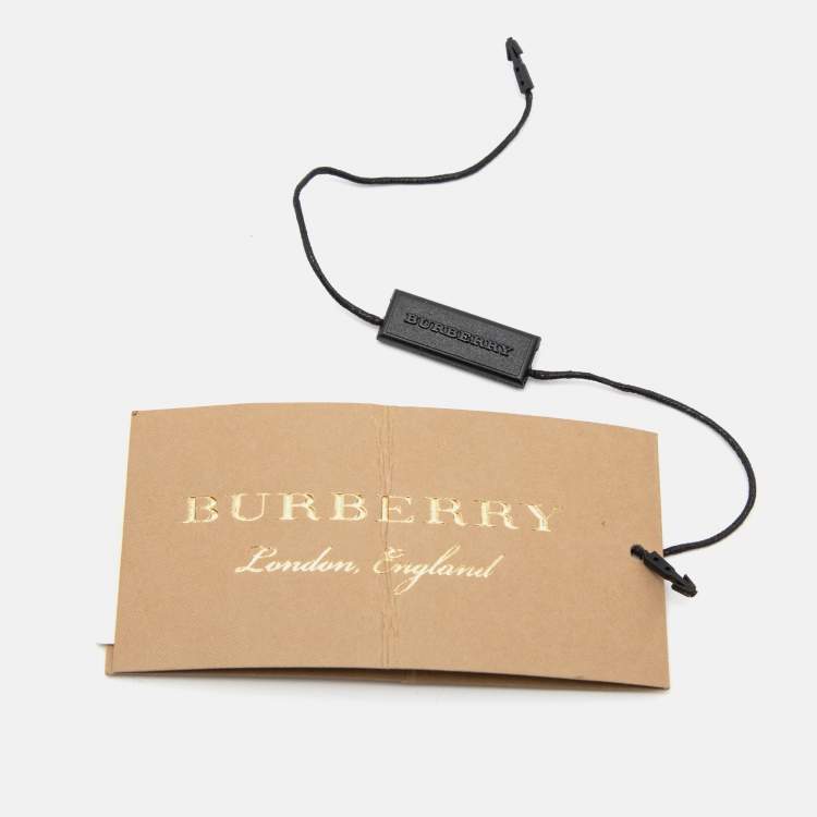 Pre Owned Burberry Crystals Gold Tone Hoop Earrings