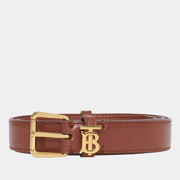 Burberry TB Logo Leather Belt