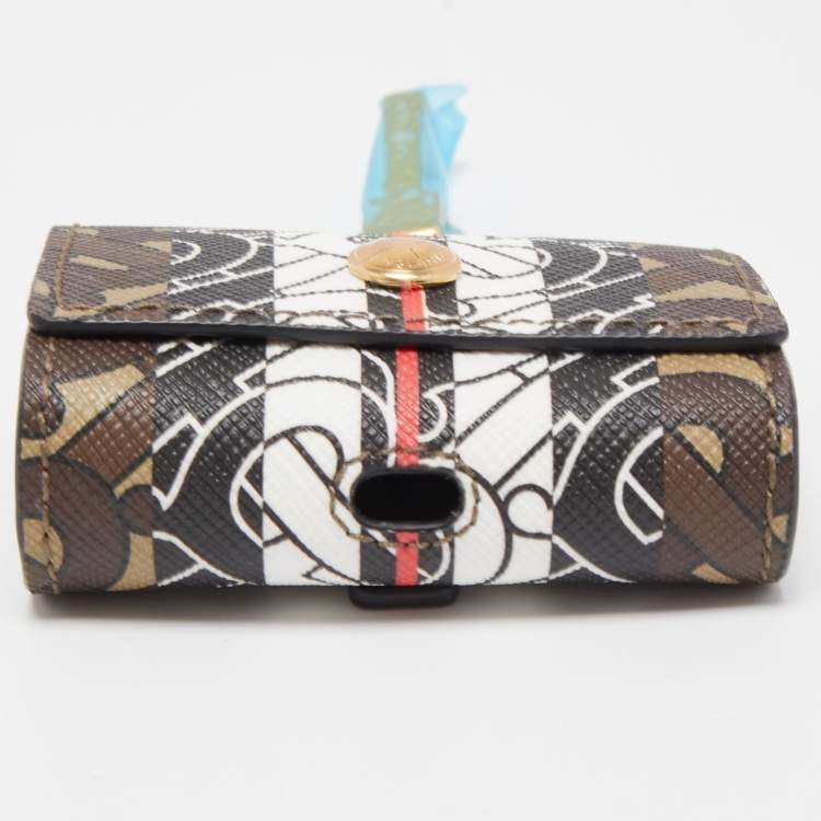Pre Owned Burberry Multicolor TB-Print Coated Canvas and Leather AirPod Pro Case