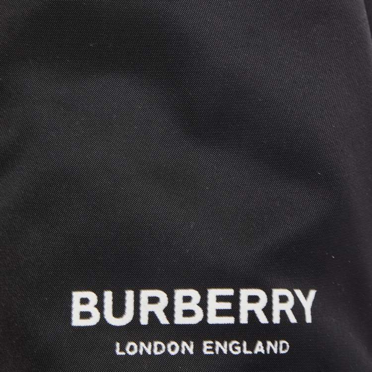 Pre Owned Burberry Black Nylon Logo Water Bottle Holder