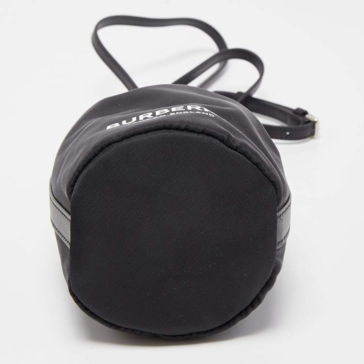 Pre Owned Burberry Black Nylon Logo Water Bottle Holder