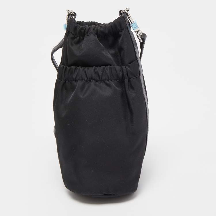Pre Owned Burberry Black Nylon Logo Water Bottle Holder