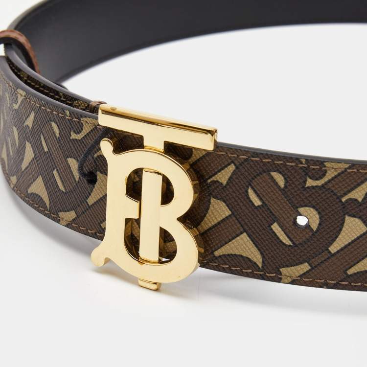Burberry Leather B-buckle Belt in Black for Men