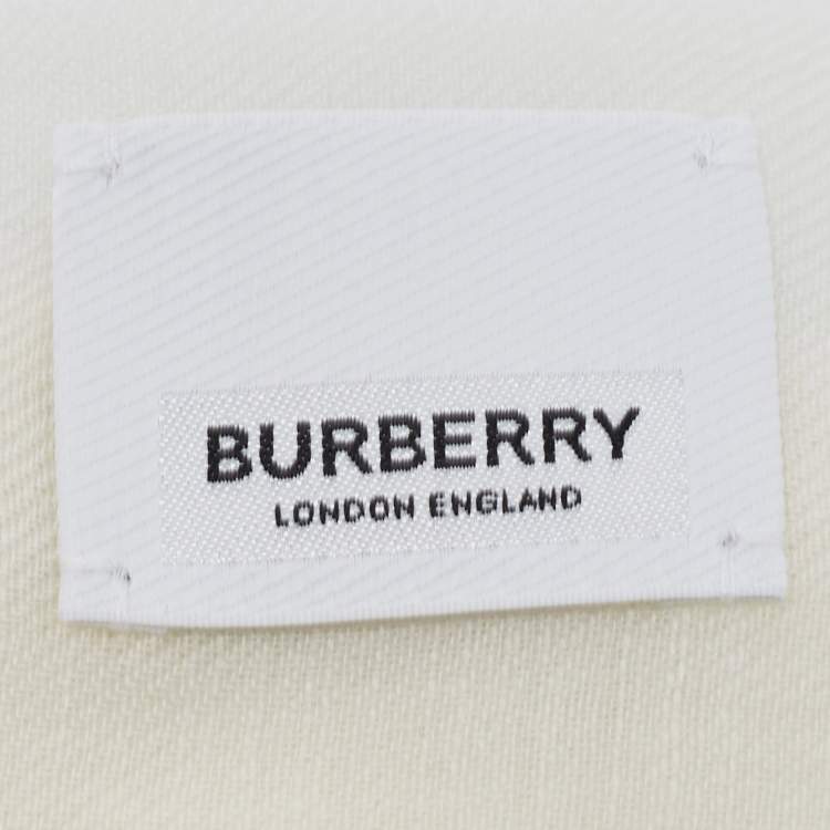 Pre Owned Burberry Opal Green Monkey Print Cashmere Stole