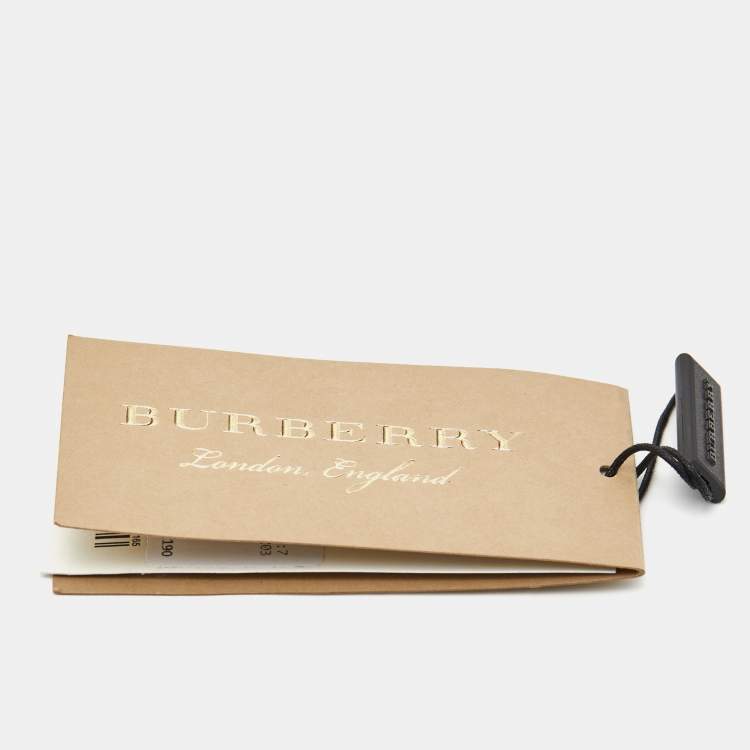 Pre Owned Burberry Chain Link Gold Tone Cuff Bracelet