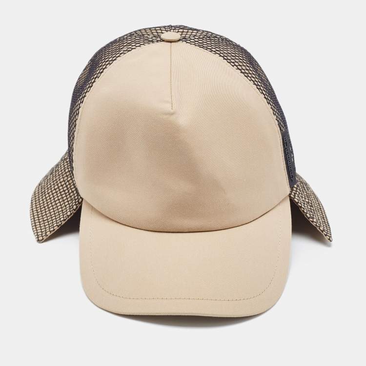 Pre Owned Burberry Beige Trucker Reconstructed Cotton Baseball Cap L