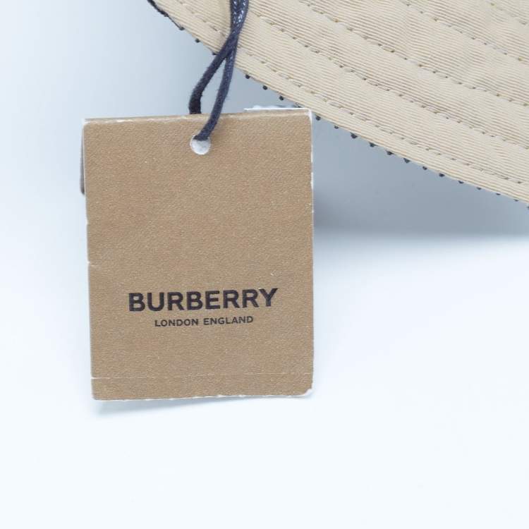 Pre Owned Burberry Beige Trucker Reconstructed Cotton Baseball Cap L