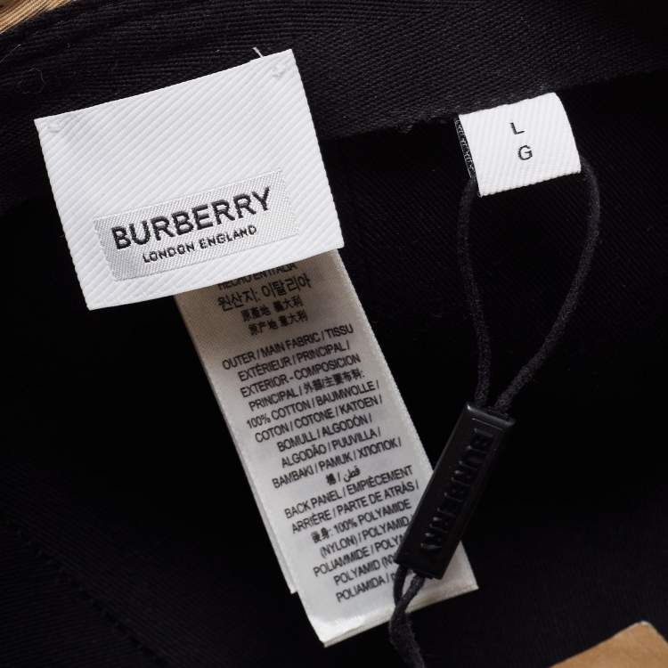 Pre Owned Burberry Beige Trucker Reconstructed Cotton Baseball Cap L