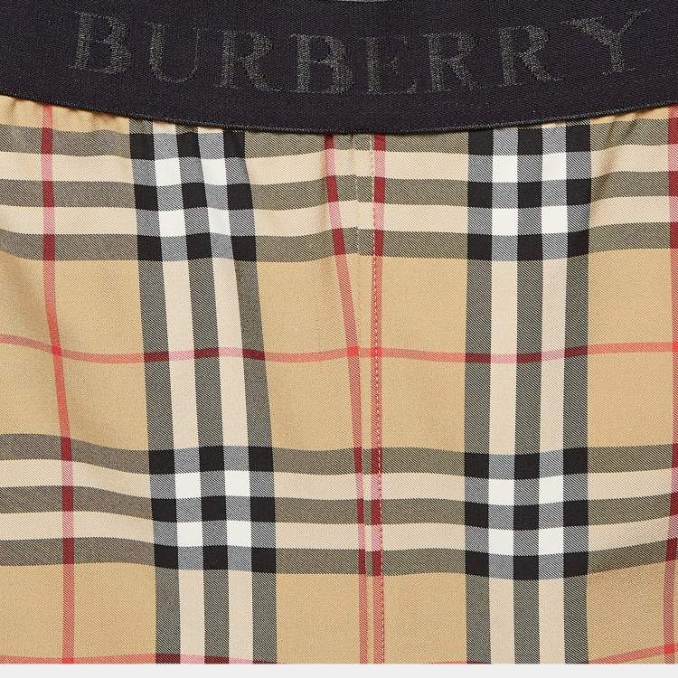 مملوكة مسبقًا Burberry Belvoir Logo Vintage Check Jersey Leggings M