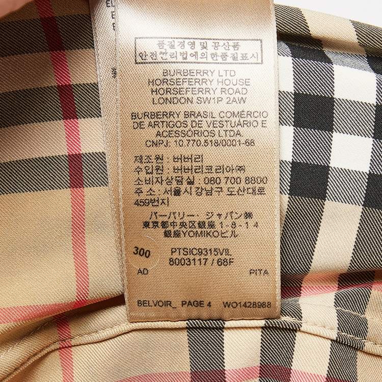 مملوكة مسبقًا Burberry Belvoir Logo Vintage Check Jersey Leggings M