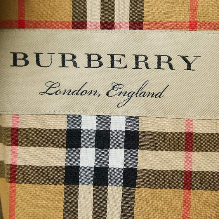 مملوكة مسبقًا Burberry Antique Green Gabardine Double Breasted Trench Coat S