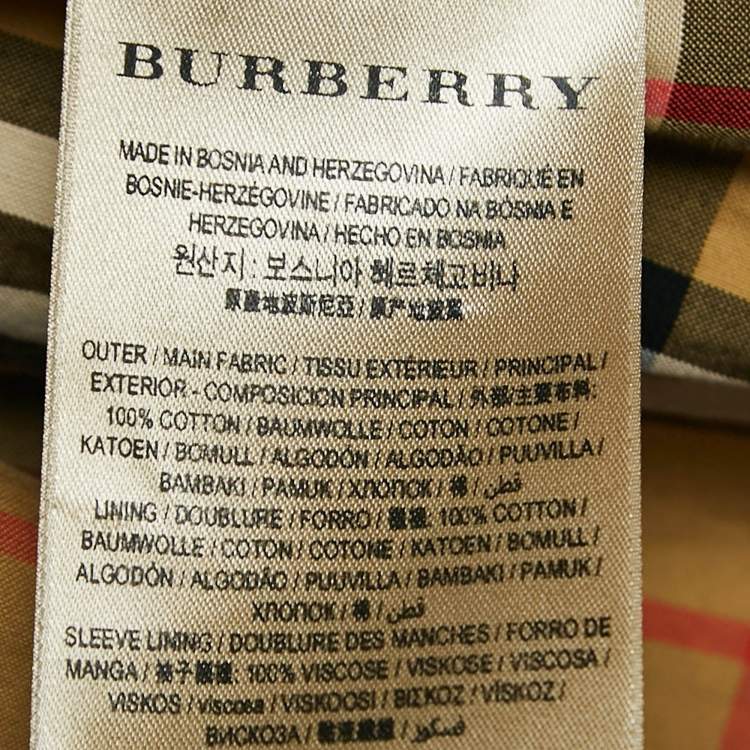 مملوكة مسبقًا Burberry Antique Green Gabardine Double Breasted Trench Coat S