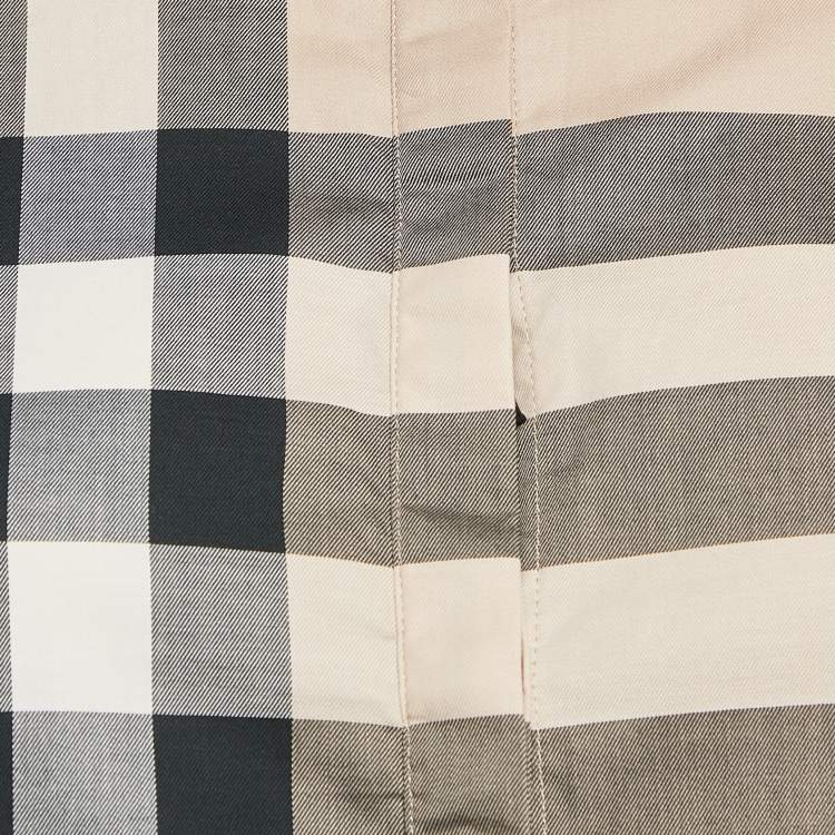 Pre Owned Burberry Beige House Check Stretch Cotton Button Front Shirt M