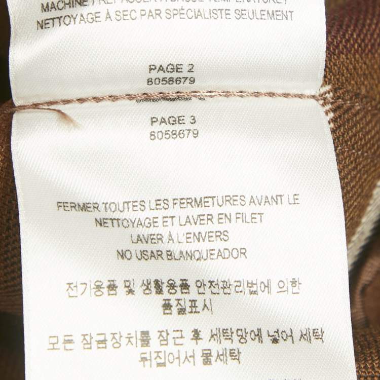 Pre Owned Burberry Brown Teodora Checks Wool Mini Skirt S