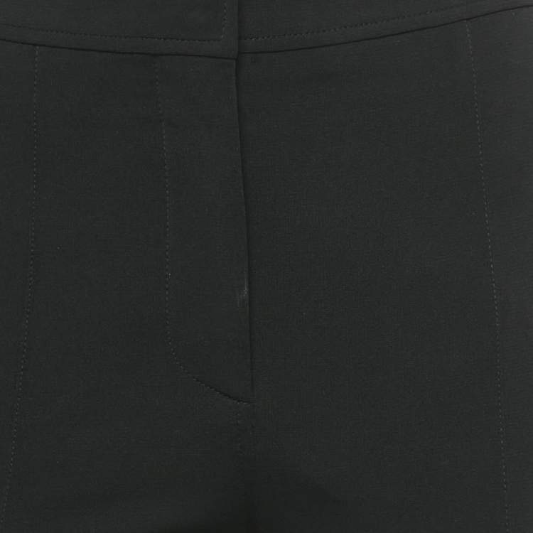 Pre Owned Burberry Black Crepe Cut-Out Zipper Detail Trousers  S