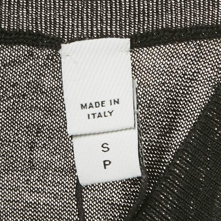 Pre Owned Burberry Black Wool Blend Cardigan S