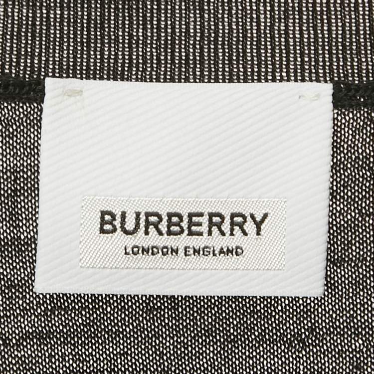 Pre Owned Burberry Black Wool Blend Cardigan S
