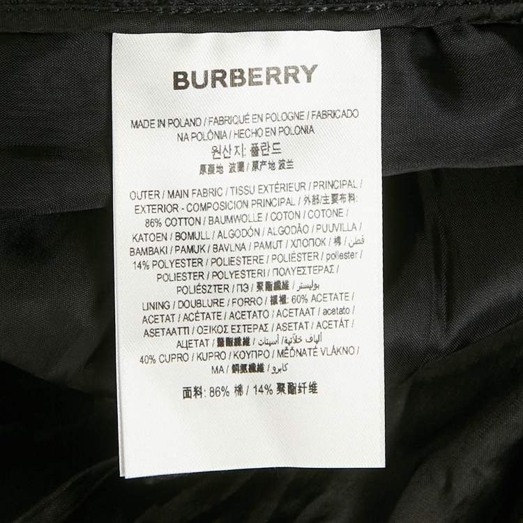 Pre Owned Burberry Black Lace Pencil Skirt S