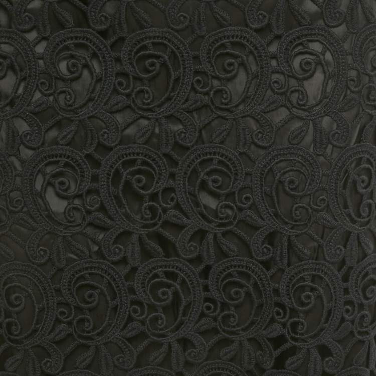 Pre Owned Burberry Black Lace Pencil Skirt S