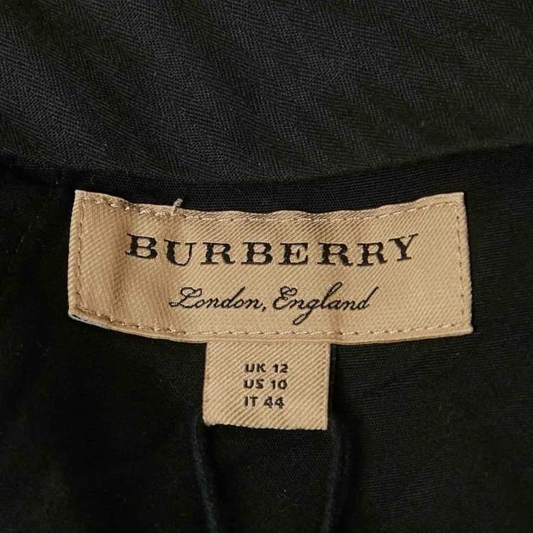Pre Owned Burberry Bright Red Cotton Archive Print Pat Hanover Cigarette Pants M