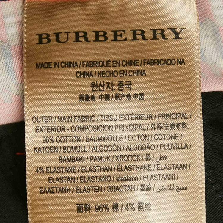 Pre Owned Burberry Bright Red Cotton Archive Print Pat Hanover Cigarette Pants M