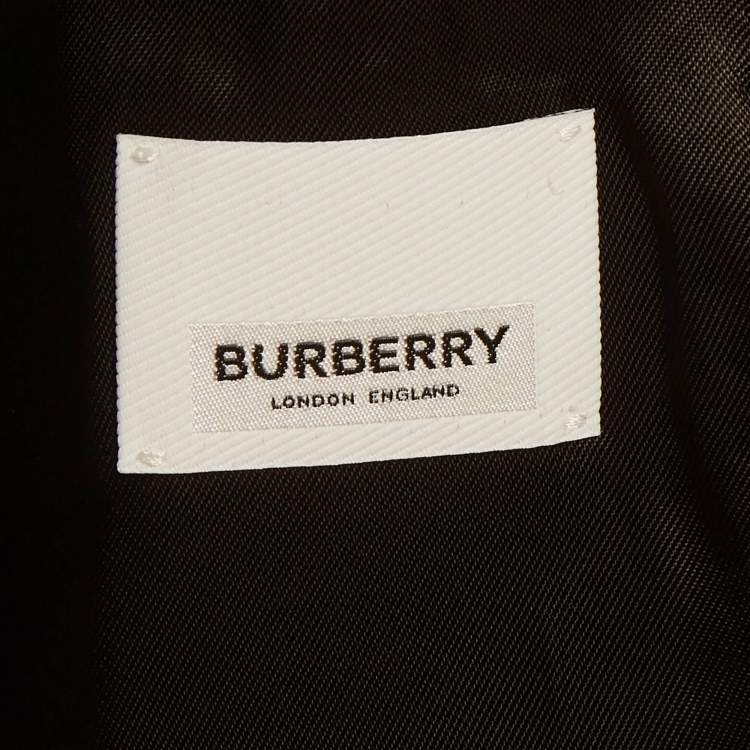 Pre Owned Burberry Beige Checks Gabardine Blazer M