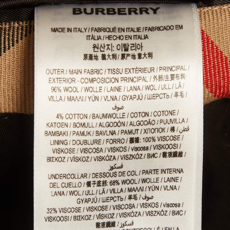 Pre Owned Burberry Beige Checks Gabardine Blazer M