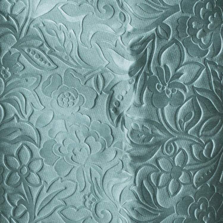 Pre Owned Burberry Prorsum Light Green Floral Embossed Pencil Skirt S