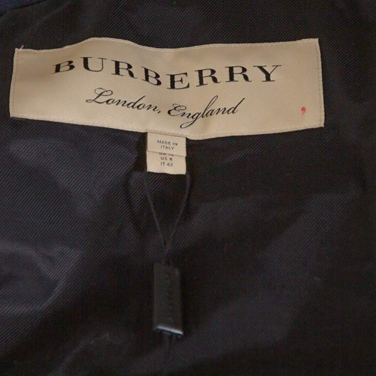 Pre Owned Burberry Green Plaid Wool Pleated Taybridge Wrap Skirt M