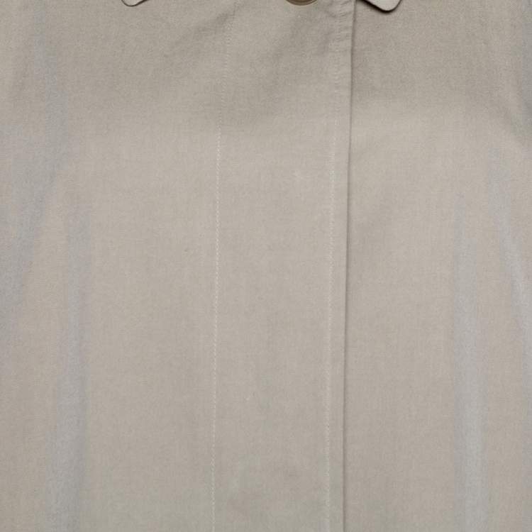Pre Owned Burberry Sandstone Cotton The Camden Car Coat M