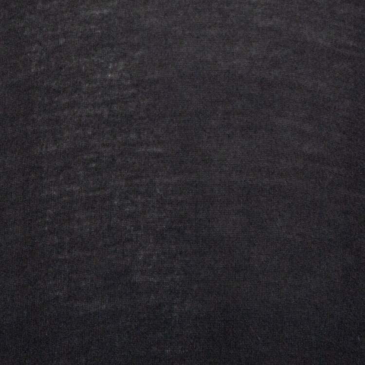 Pre Owned Burberry Black & Moss Green Modal Reversible Layered Top XL